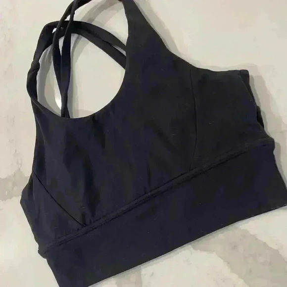 BuffBunny Rosa Black Strappy Sports Bra Womens Size XS Medium Support Activewear - Picture 3 of 5